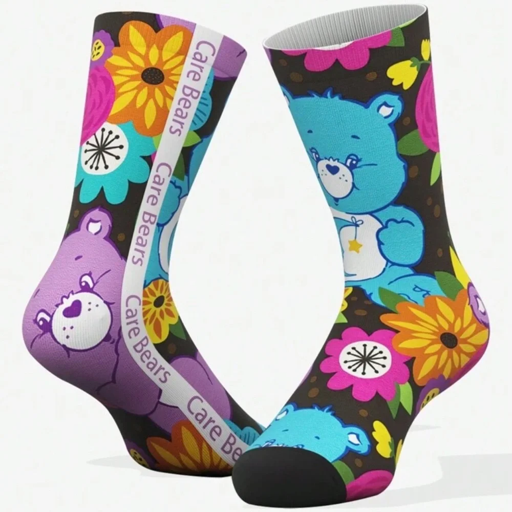 •Feel the Love•Colorful Care Bears All Over Print Unisex Socks 3 for $21